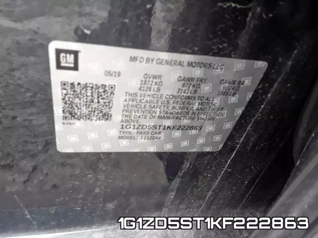 1G1ZD5ST1KF222863 фото 2