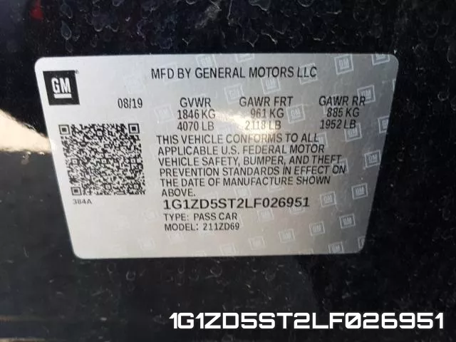 1G1ZD5ST2LF026951 фото 2