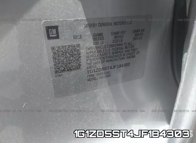 1G1ZD5ST4JF184303 фото 10