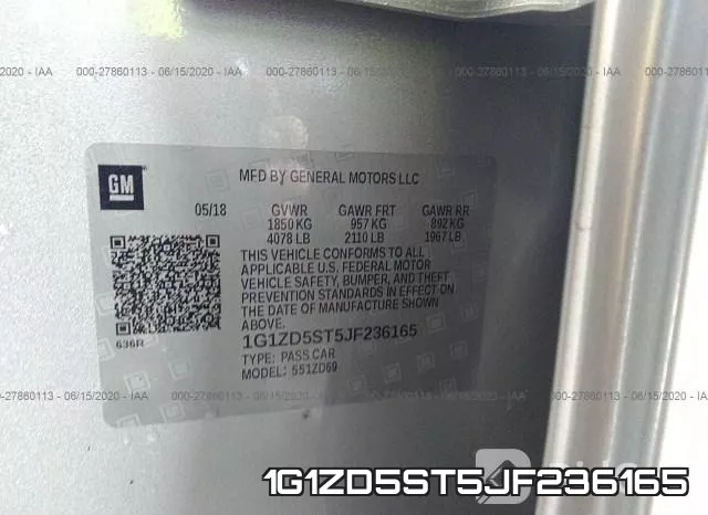 1G1ZD5ST5JF236165 фото 10