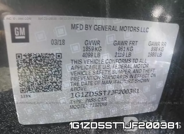 1G1ZD5ST7JF200381 фото 10