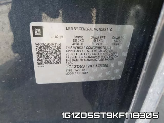 1G1ZD5ST9KF178305 фото 2