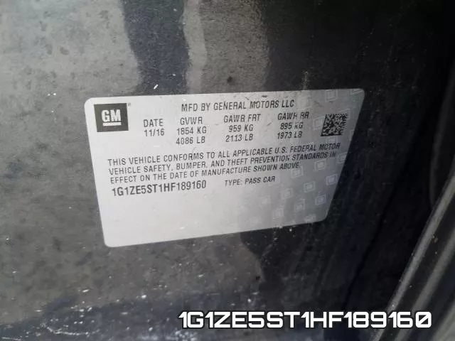 1G1ZE5ST1HF189160 фото 2