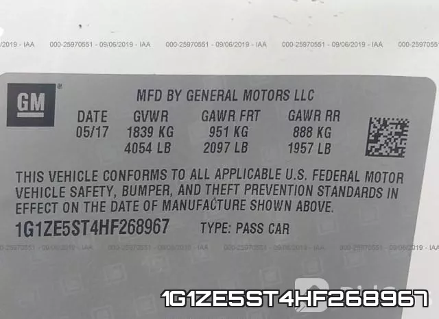 1G1ZE5ST4HF268967 фото 10