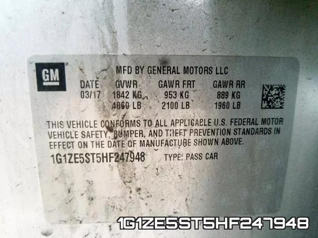 1G1ZE5ST5HF247948 фото 2