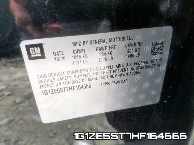 1G1ZE5ST7HF164666 фото 2