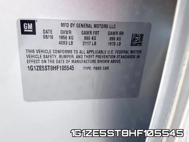 1G1ZE5ST8HF105545 фото 2
