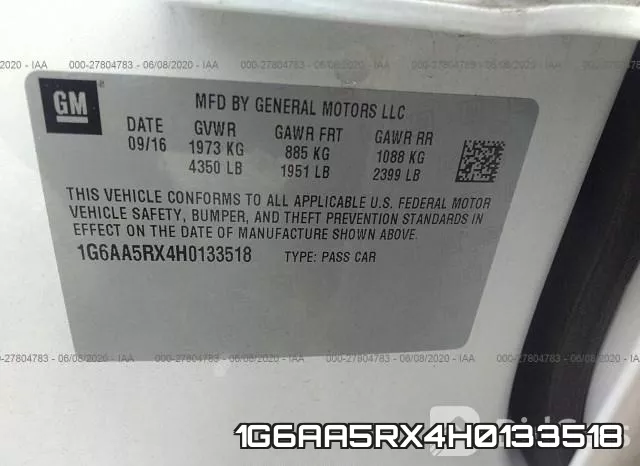 1G6AA5RX4H0133518 фото 10