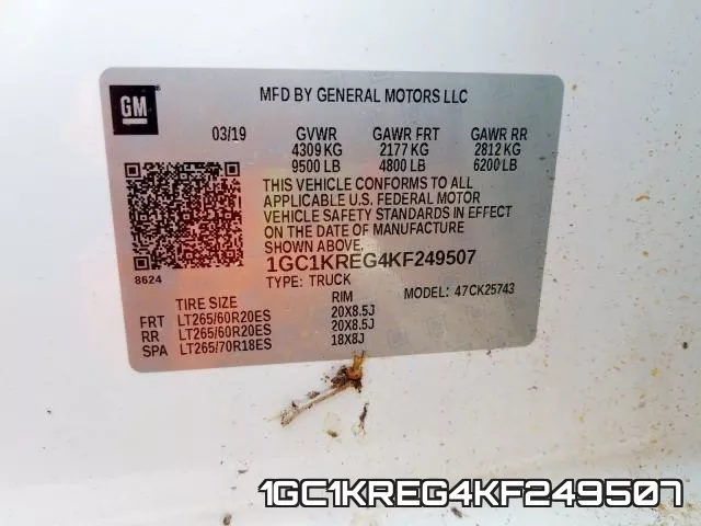 1GC1KREG4KF249507 фото 2
