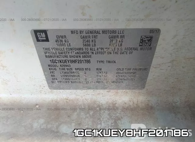 1GC1KUEY8HF201786 фото 10