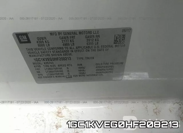 1GC1KVEG0HF208213 фото 10