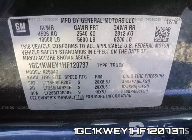 1GC1KWEY1HF120737 фото 10