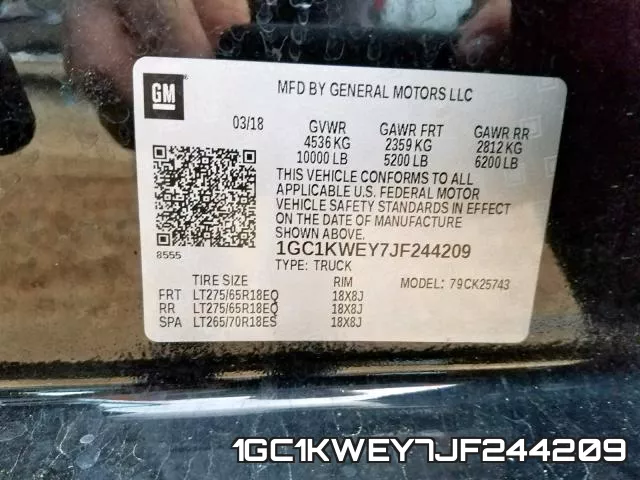 1GC1KWEY7JF244209 фото 2