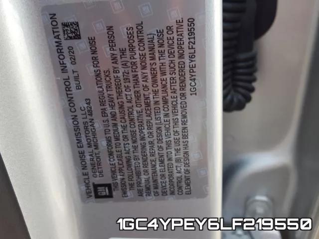 1GC4YPEY6LF219550 фото 2