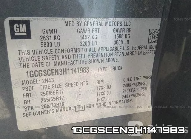 1GCGSCEN3H1147983 фото 10