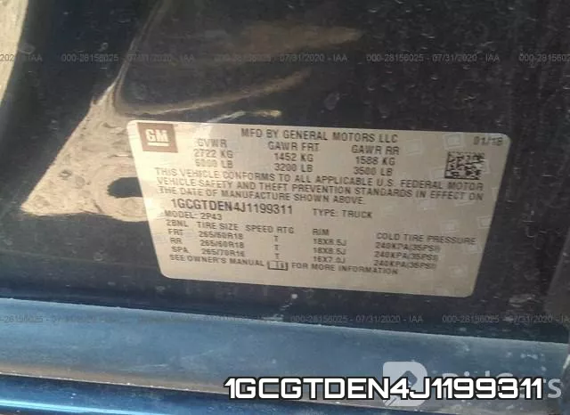 1GCGTDEN4J1199311 фото 10