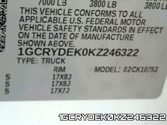 1GCRYDEK0KZ246322 фото 2