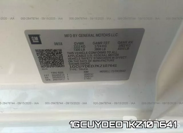 1GCUYDED7KZ107641 фото 10