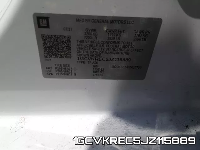 1GCVKREC5JZ115889 фото 2
