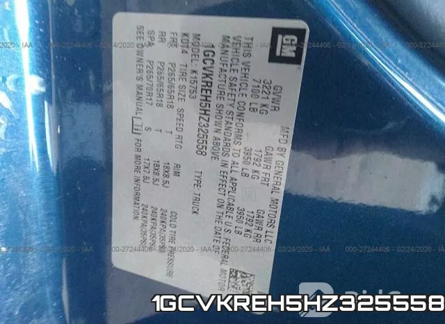1GCVKREH5HZ325558 фото 10