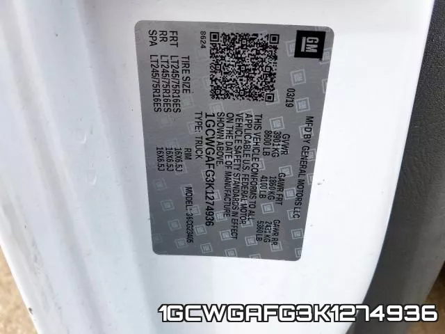 1GCWGAFG3K1274936 фото 2