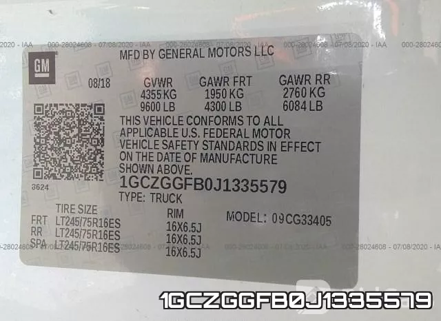 1GCZGGFB0J1335579 фото 10