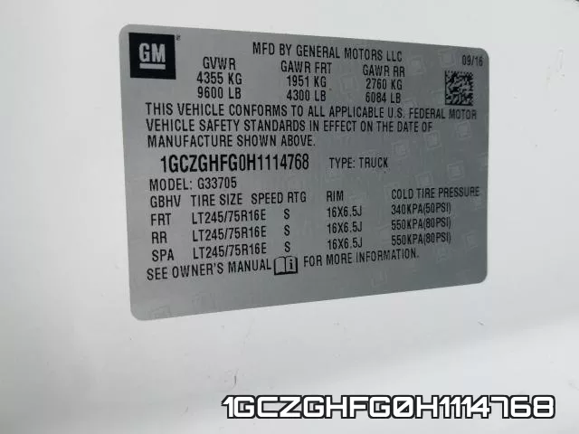 1GCZGHFG0H1114768 фото 2