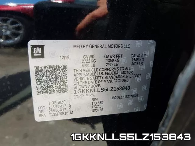 1GKKNLLS5LZ153843 фото 2