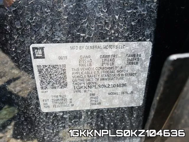 1GKKNPLS0KZ104636 фото 2