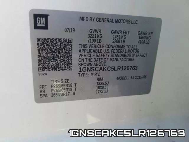 1GNSCAKC5LR126763 фото 2