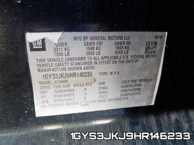 1GYS3JKJ9HR146233 фото 2