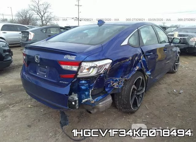 1HGCV1F34KA078494 фото 5