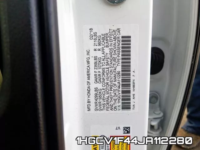 1HGCV1F44JA112280 фото 2