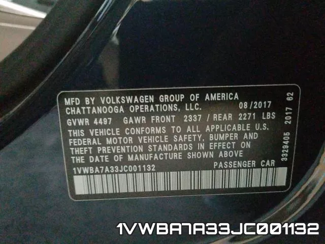 1VWBA7A33JC001132 фото 2