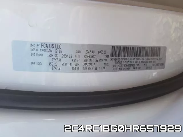 2C4RC1BG0HR657929 фото 2