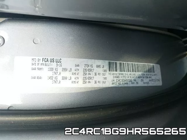 2C4RC1BG9HR565265 фото 2