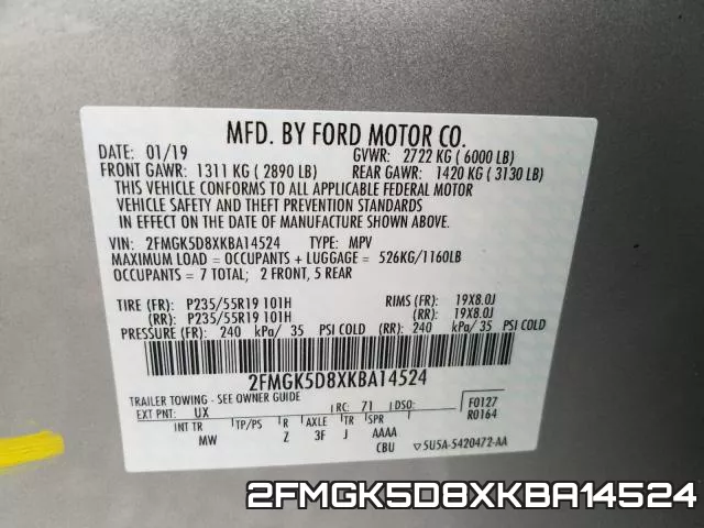 2FMGK5D8XKBA14524 фото 2