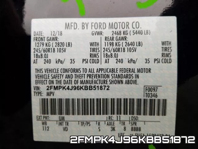 2FMPK4J96KBB51872 фото 2