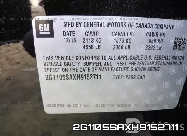 2G1105SAXH9152711 фото 10