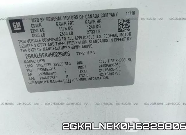 2GKALNEK0H6229806 фото 10
