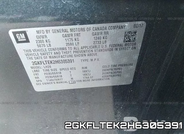 2GKFLTEK2H6305391 фото 10