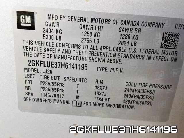 2GKFLUE37H6141196 фото 2