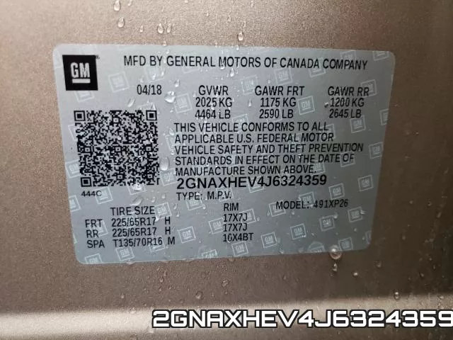2GNAXHEV4J6324359 фото 2