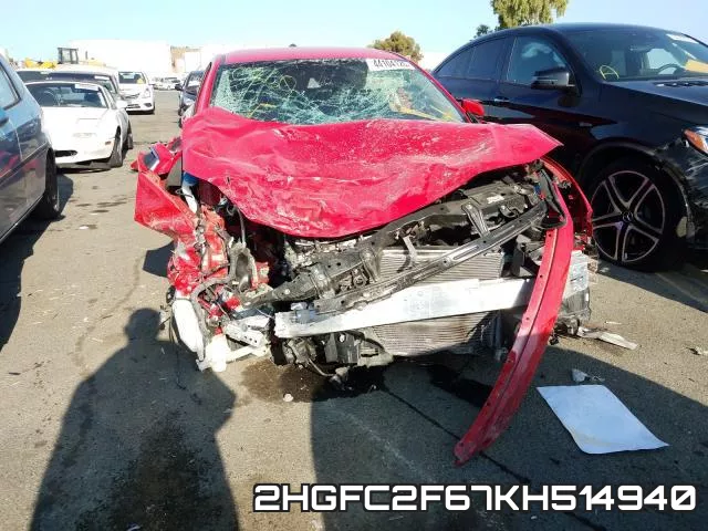 2HGFC2F67KH514940 фото 10