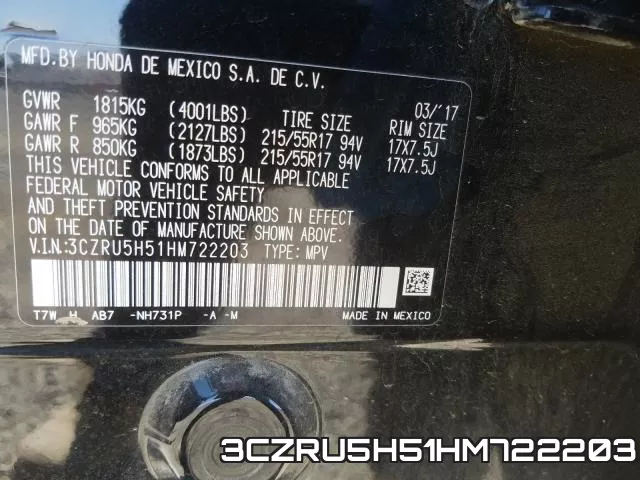 3CZRU5H51HM722203 фото 2