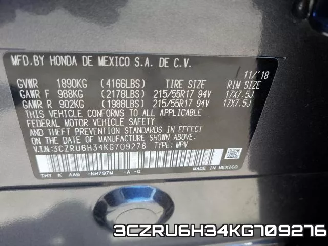 3CZRU6H34KG709276 фото 2