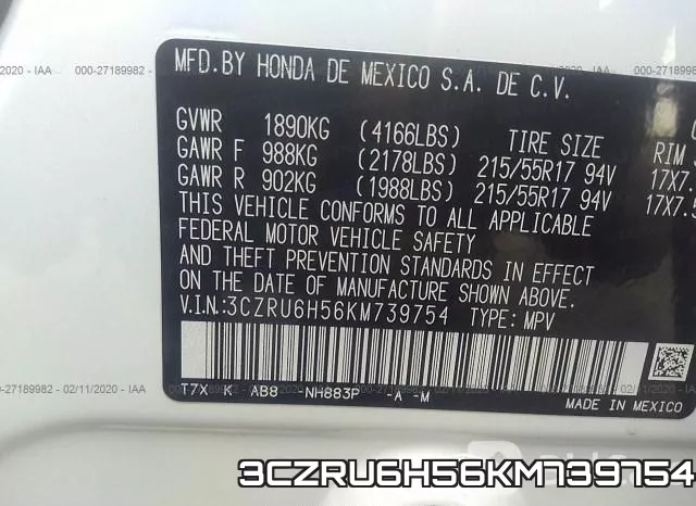 3CZRU6H56KM739754 фото 10