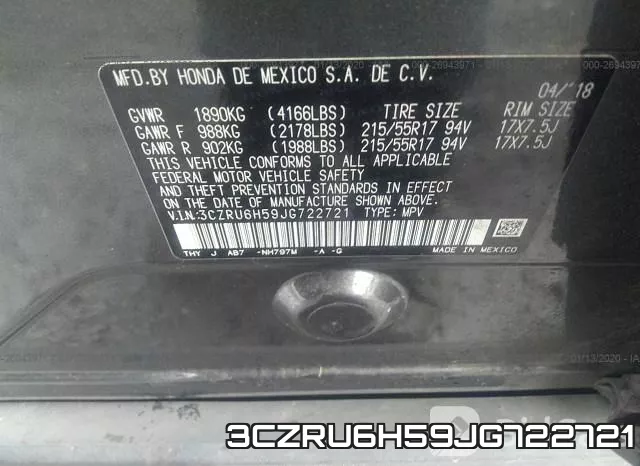 3CZRU6H59JG722721 фото 10