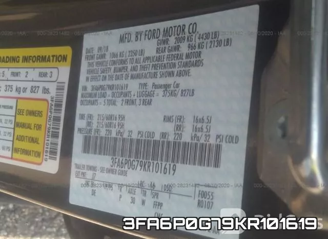 3FA6P0G79KR101619 фото 10