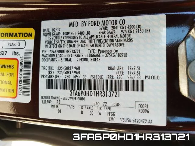 3FA6P0HD1HR313721 фото 2
